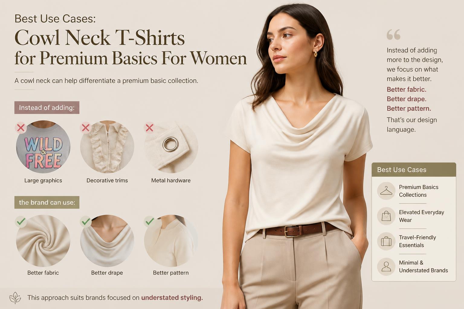 Best Use Cases Cowl Neck T Shirts for Premium Basics For Women