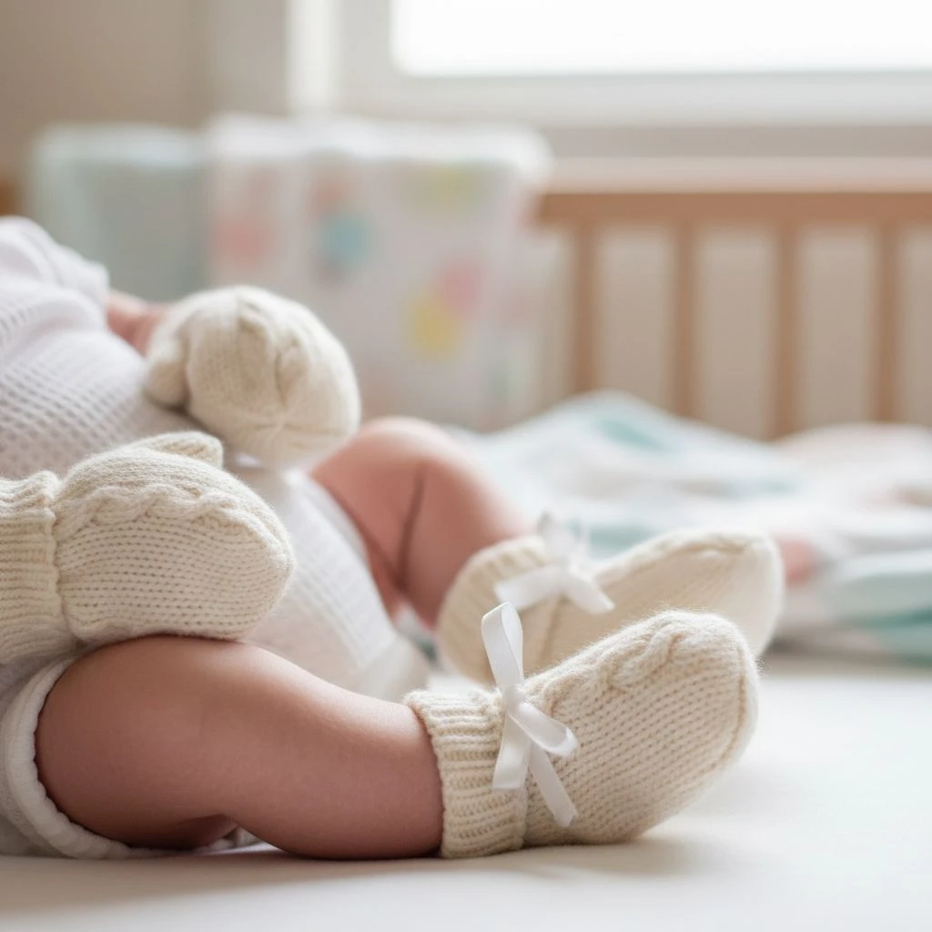 Booties Mittens wear by baby 11