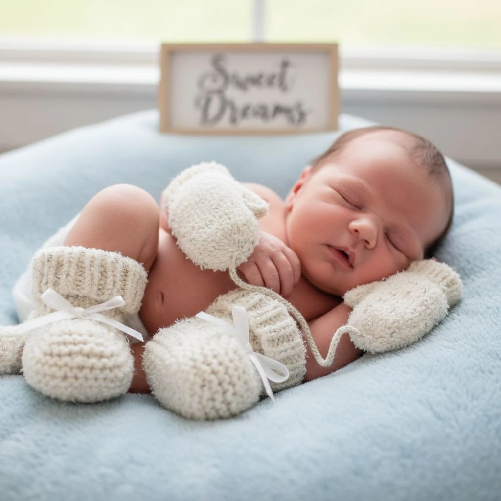 Booties Mittens wear by baby 2