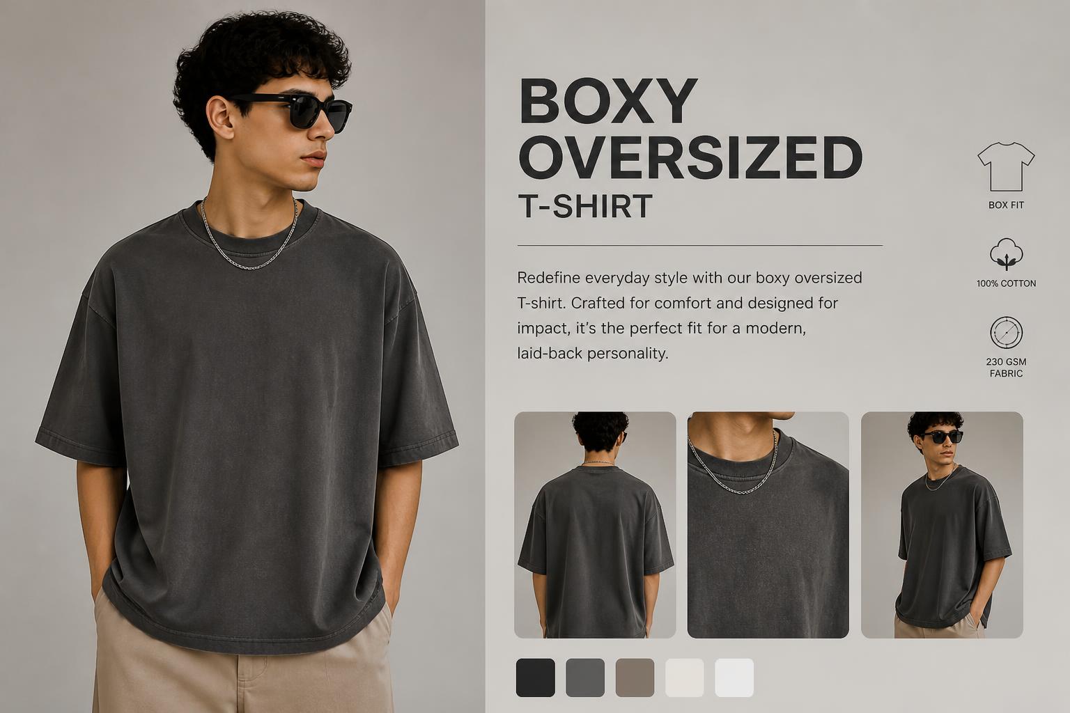 Boxy Oversized T Shirt fashion