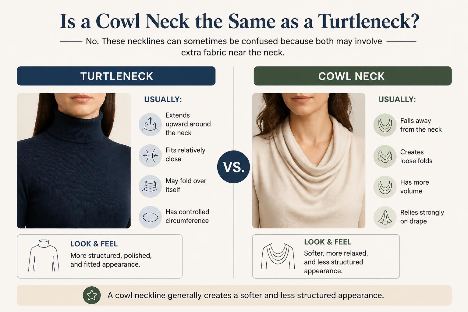 Is a Cowl Neck the Same as a Turtleneck Turtleneck vs. Cowl Neck