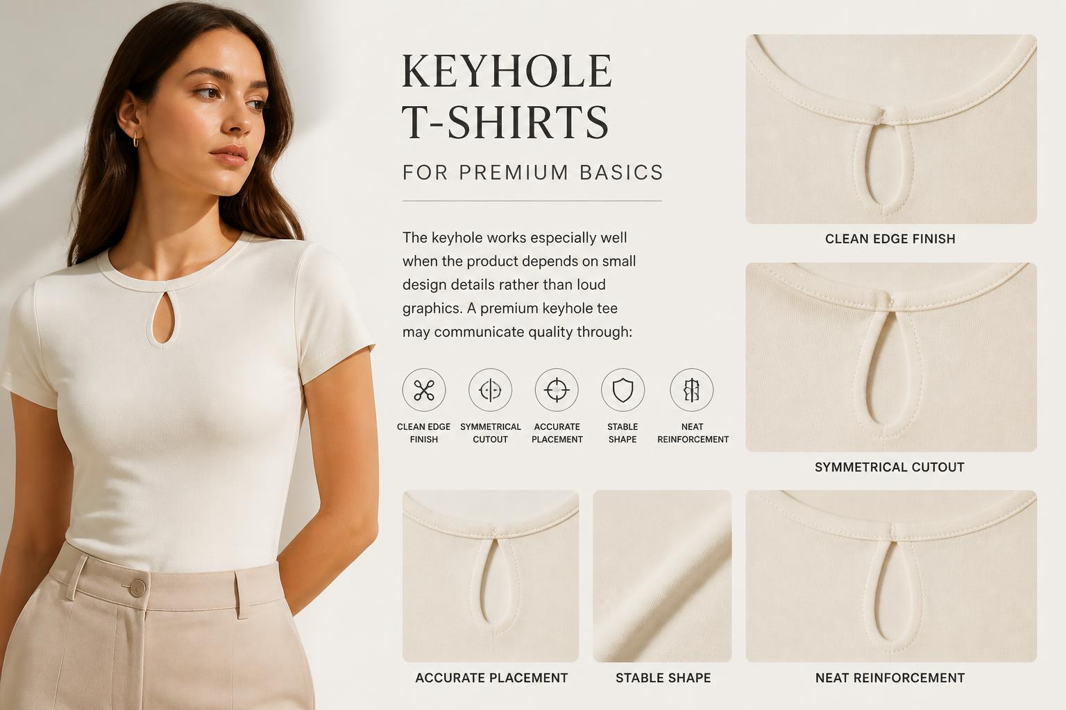 Keyhole T Shirts for Premium Basics