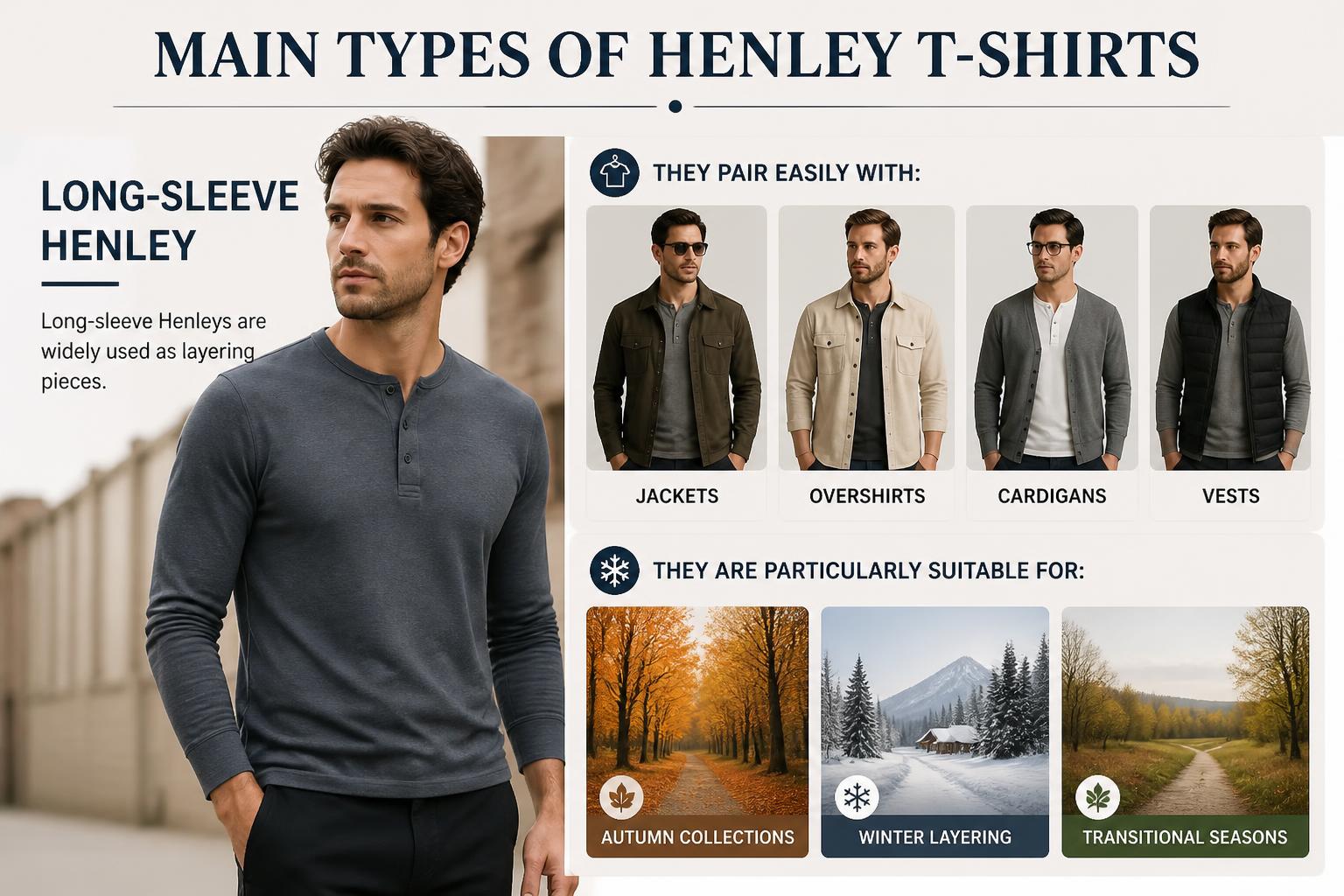 Main Types of Henley T Shirts Long Sleeve Henley