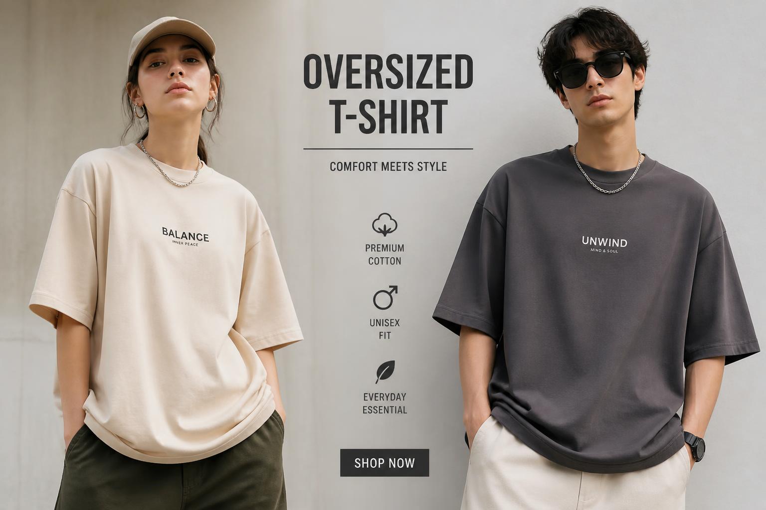 Oversized T Shirt fashion men and Women 2