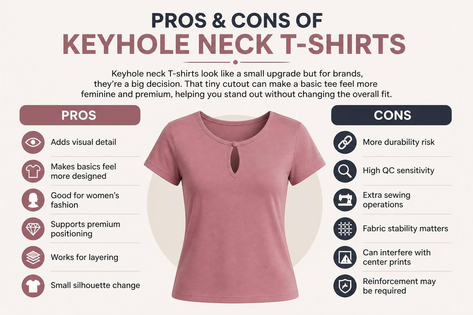 Pros Cons of Keyhole Neck T Shirts