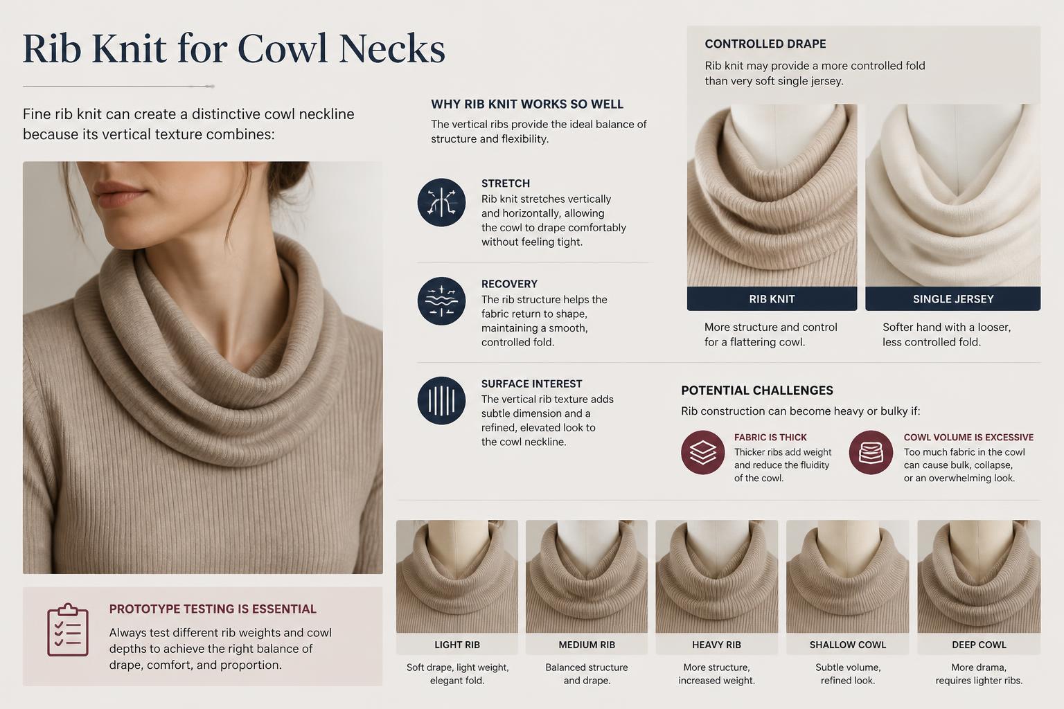 Rib Knit for Cowl Necks