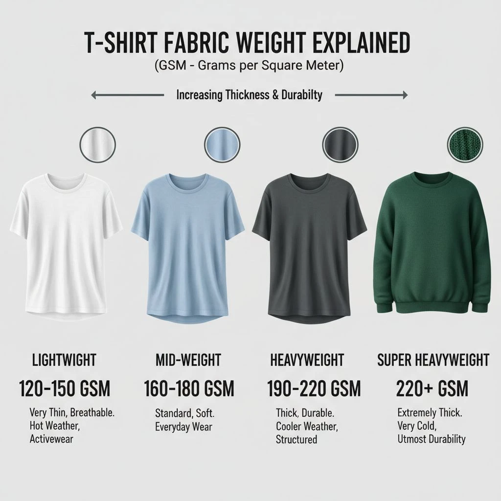 T Shirt Weight Explain GSM Grams per Square Meter 2