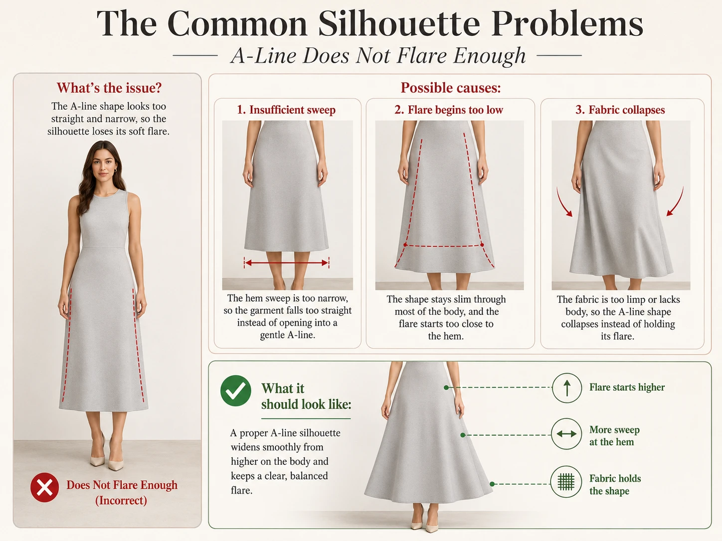 The Common Silhouette Problems A Line Does Not Flare Enough
