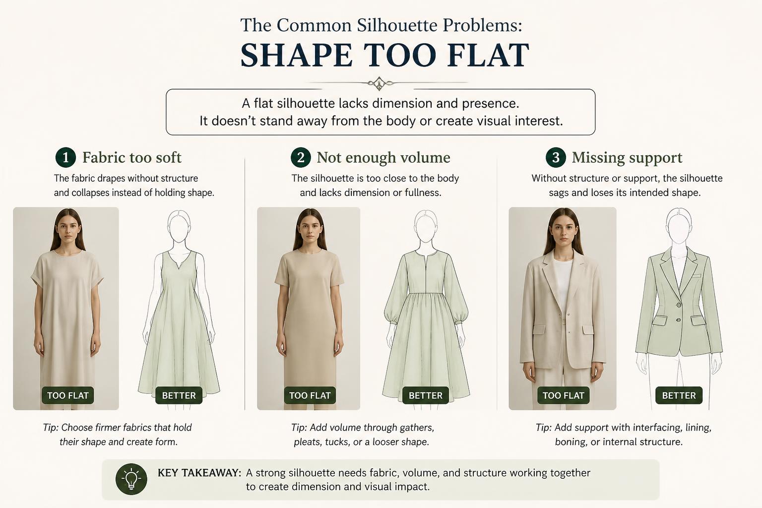 The Common Silhouette Problems Shape Too Flat