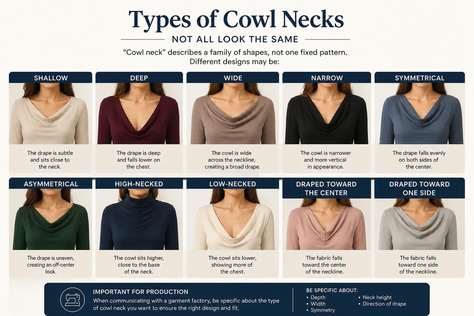 Types of Cowl Necks