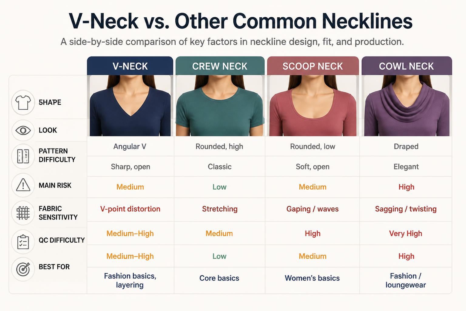 V Neck vs. Other Common Necklines