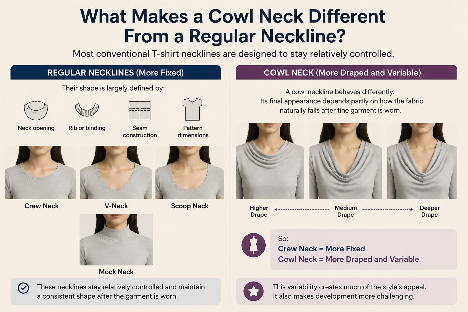 What Makes a Cowl Neck Different From a Regular Neckline