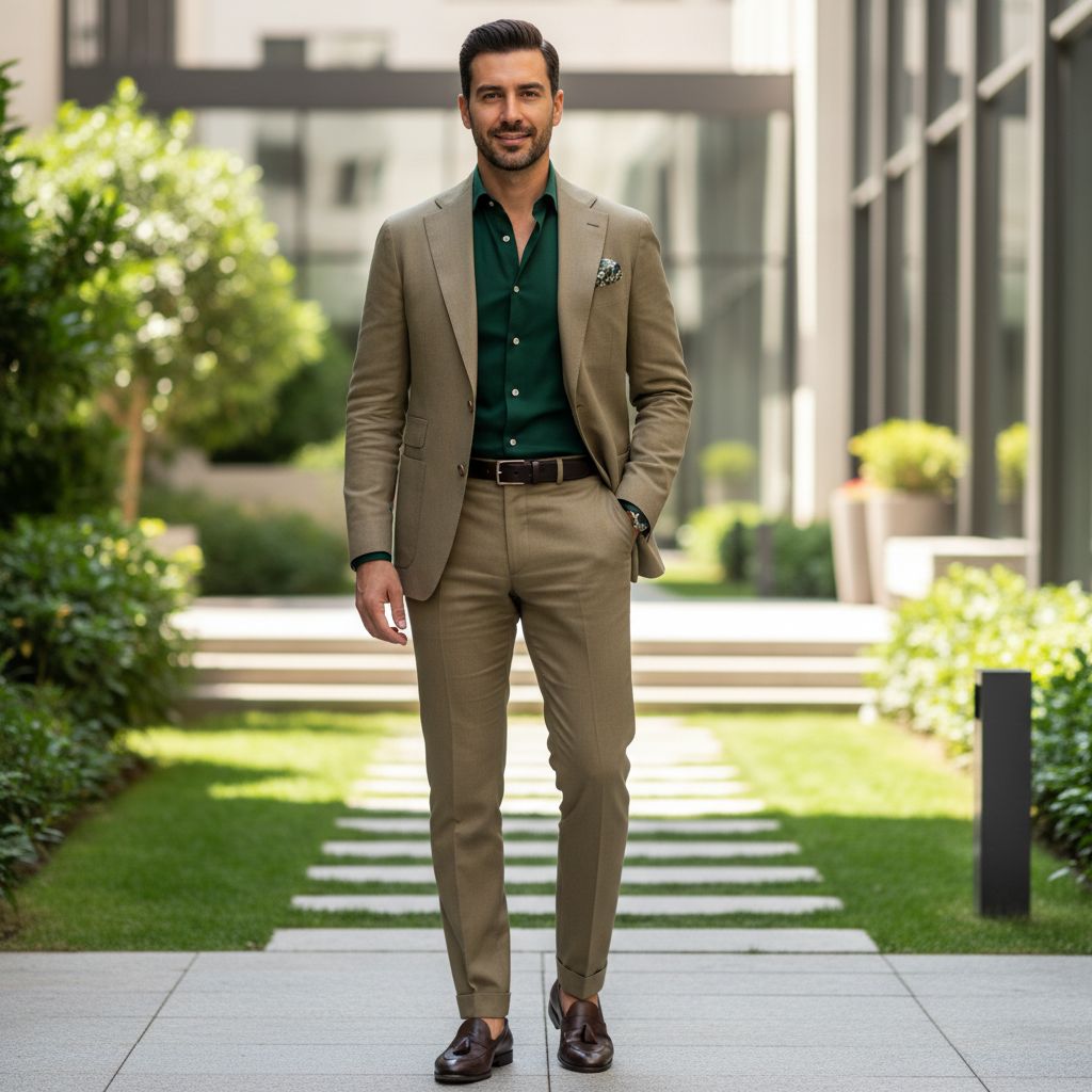 5 Popular Suit Color Combos for Men Khaki Dark Green
