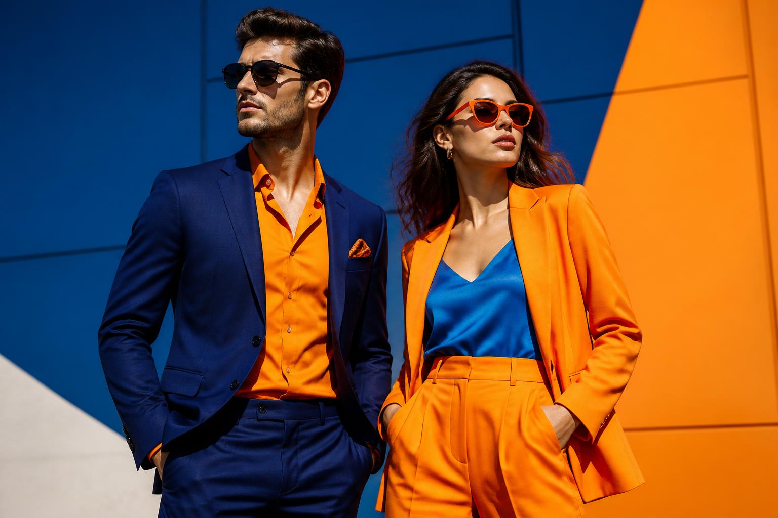 Blue and Orange Energetic Contrast fashion for men and women 1