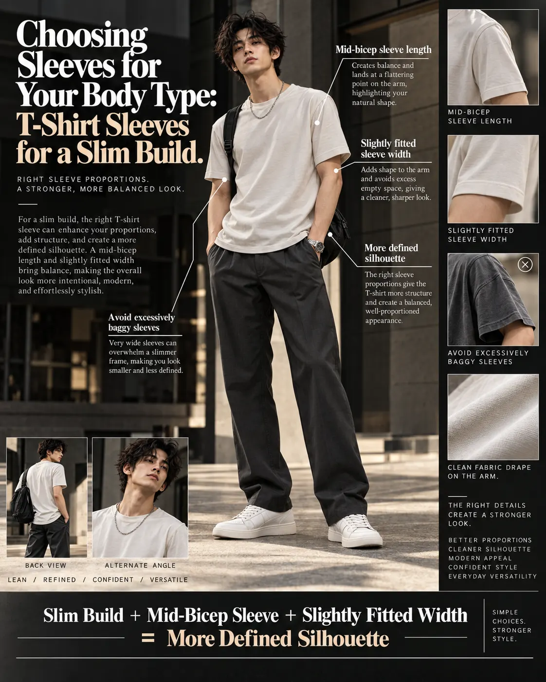 Choosing Sleeves for Your Body Type T Shirt Sleeves for a Slim Build