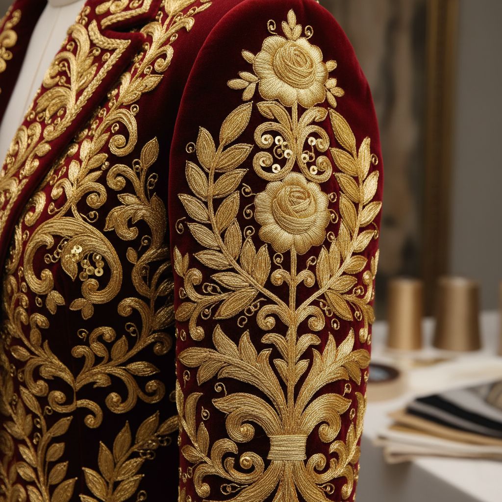 Embroidery Used in Garments Industry Goldwork Embroidery 2