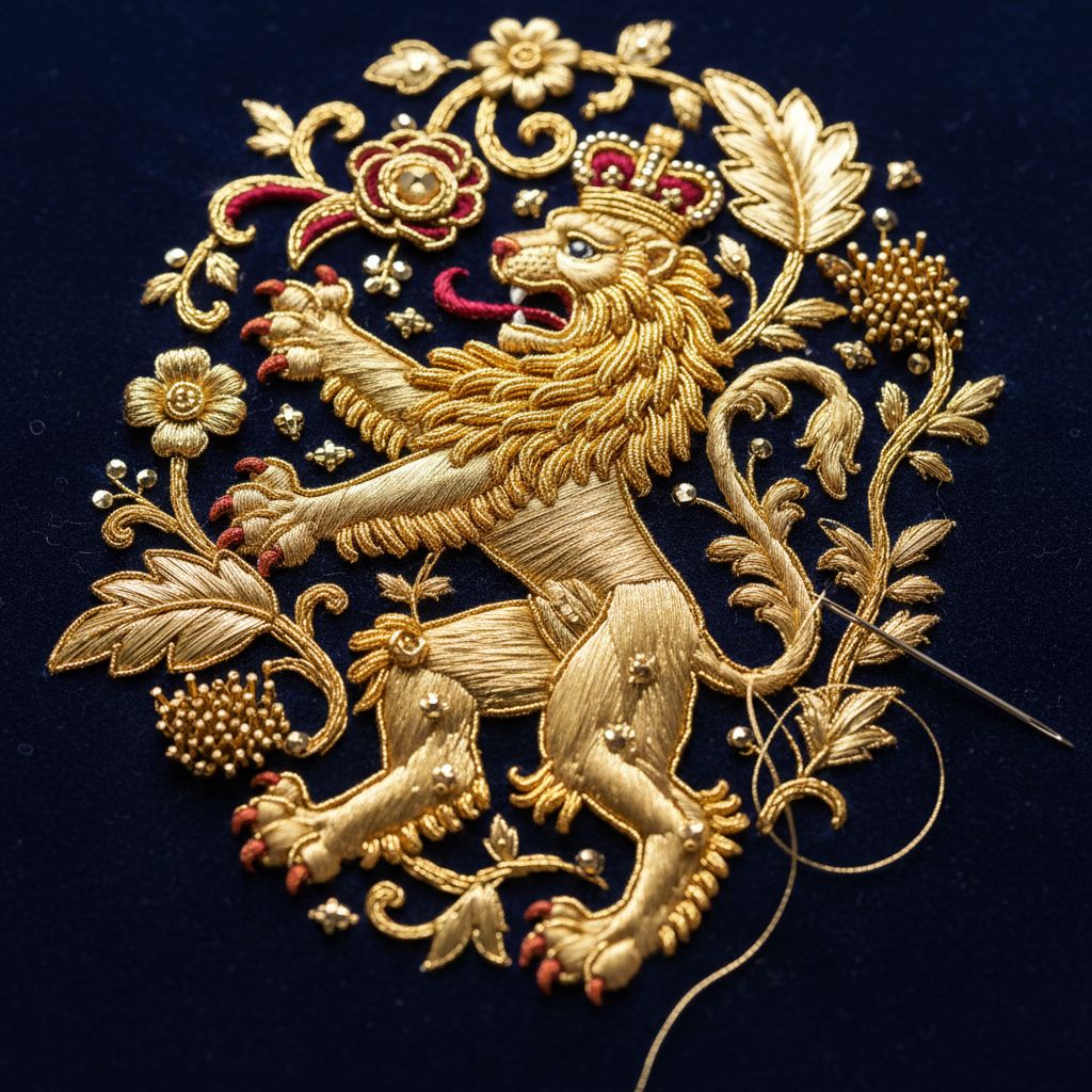 Embroidery Used in Garments Industry Goldwork Embroidery