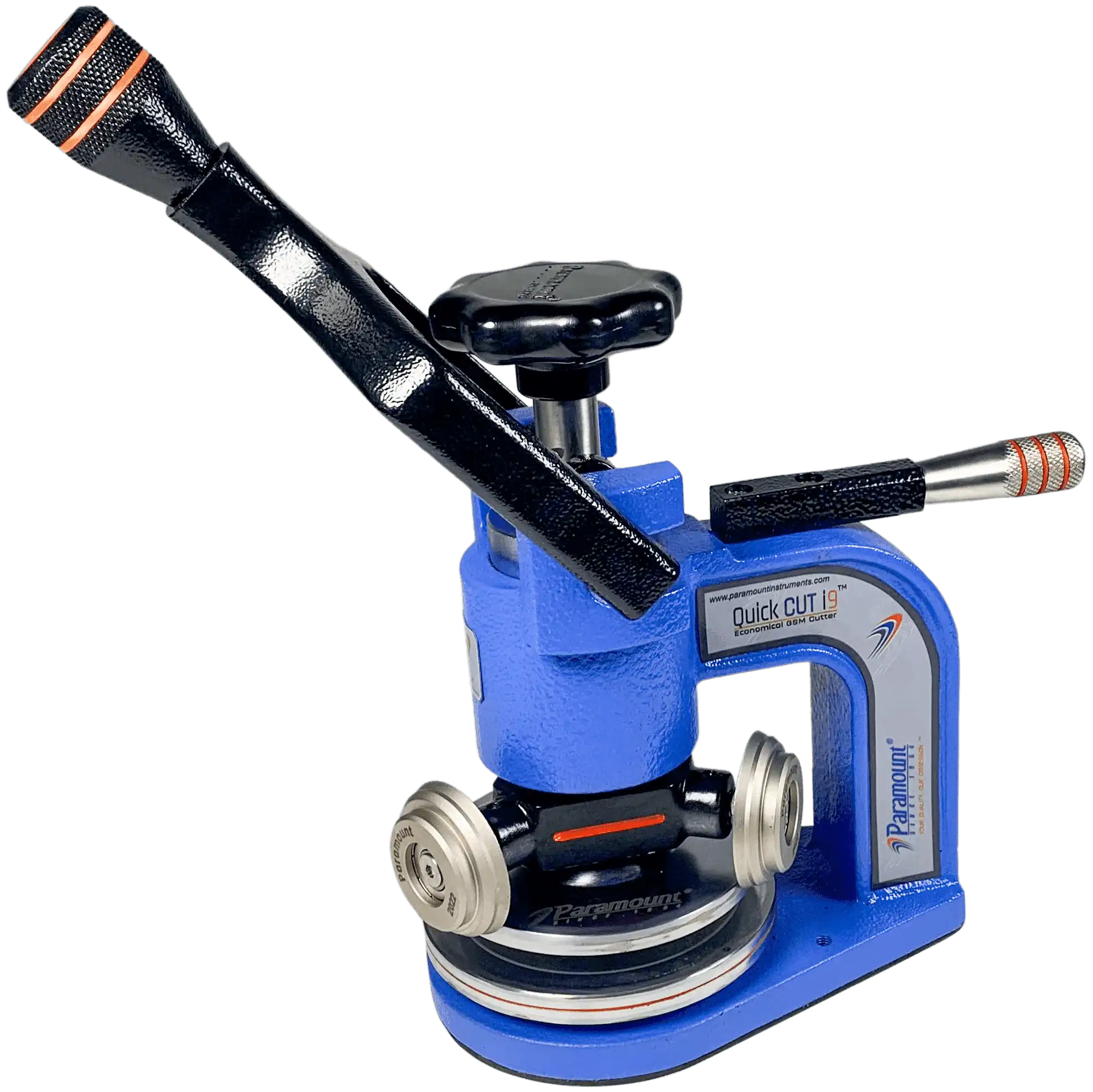 A GSM cutter is a circular cutting tool specifically designed to cut a fixed area of 1/100 of a square meter from a fabric swatch. Because the cut sample represents exactly 1% of a square meter, the weight of the sample must be multiplied by 100 to determine the total weight per full square meter (GSM).