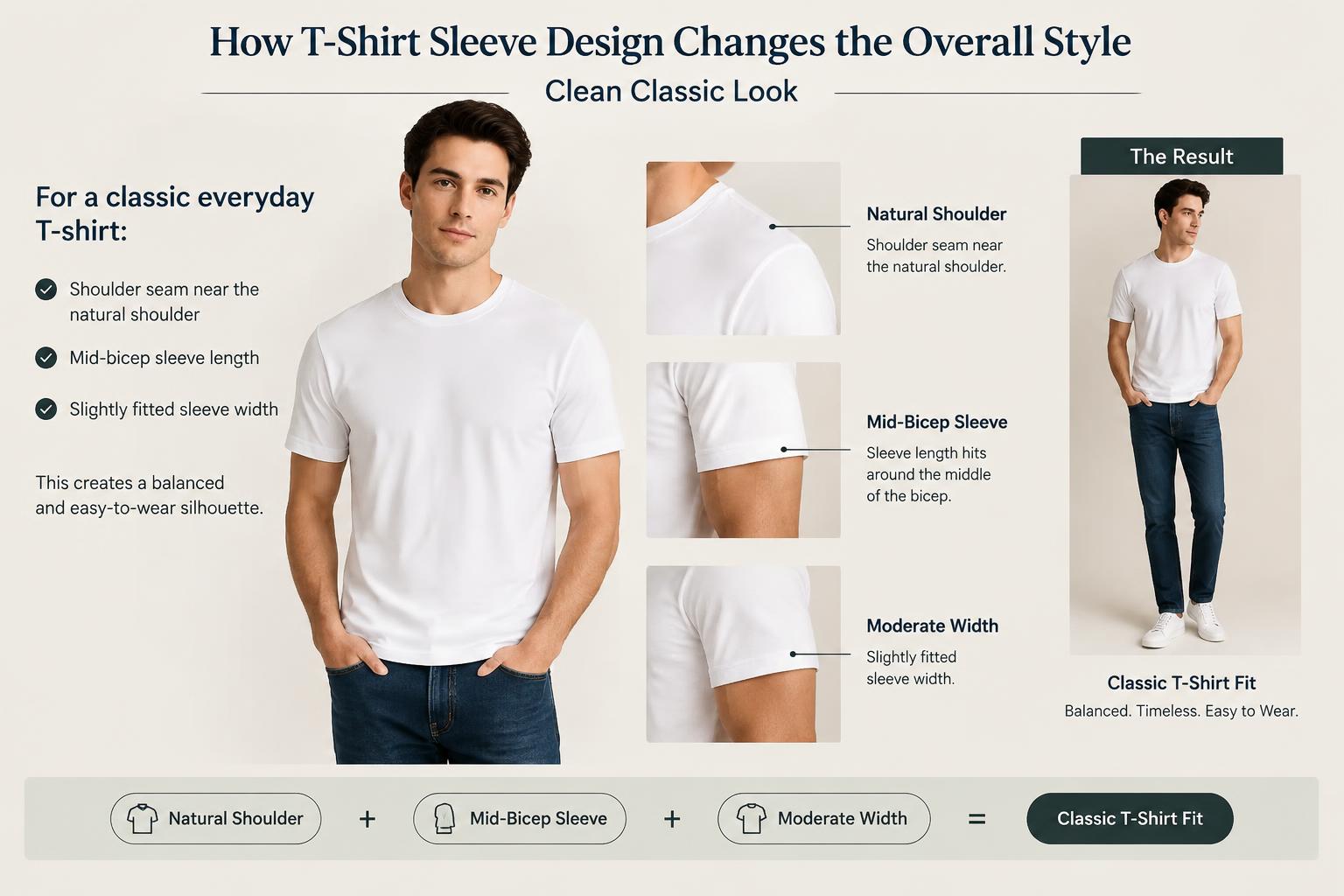 How T Shirt Sleeve Design Changes the Overall Style Clean Classic Look