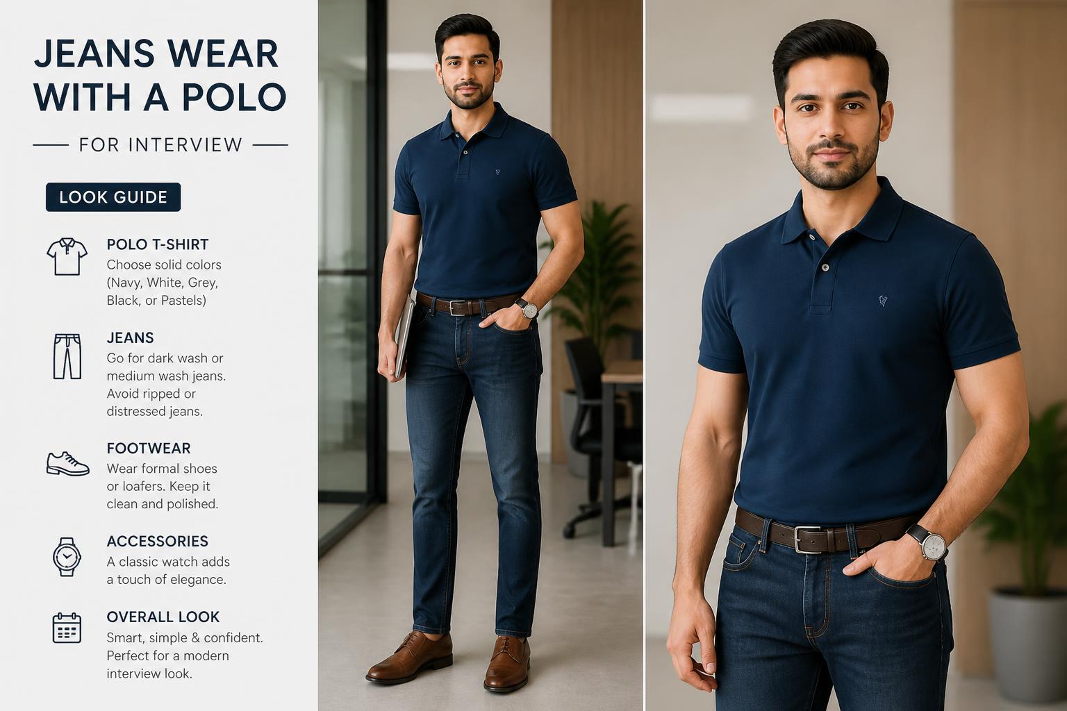 Jean Wear with a Polo for interview 2