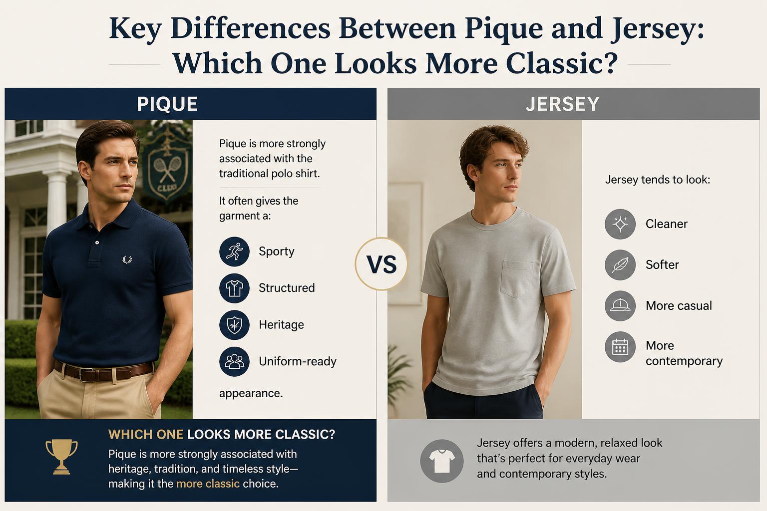 Key Differences Between Pique and Jersey Which One Looks More Classic