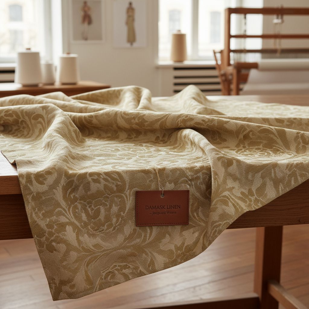 Linen Fabric Types by Weave Damask Linen