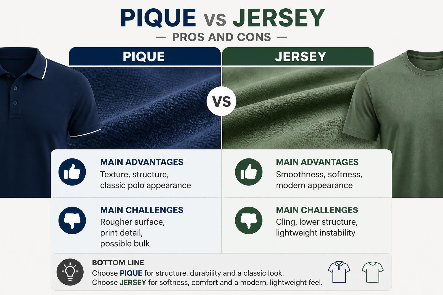 Pique vs Jersey Pros and Cons