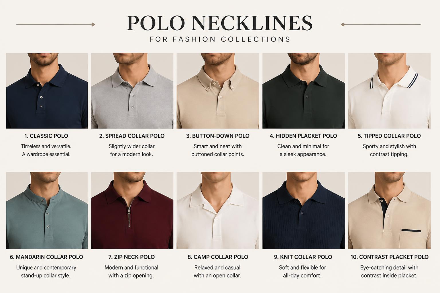 Polo Necklines for Fashion Collections
