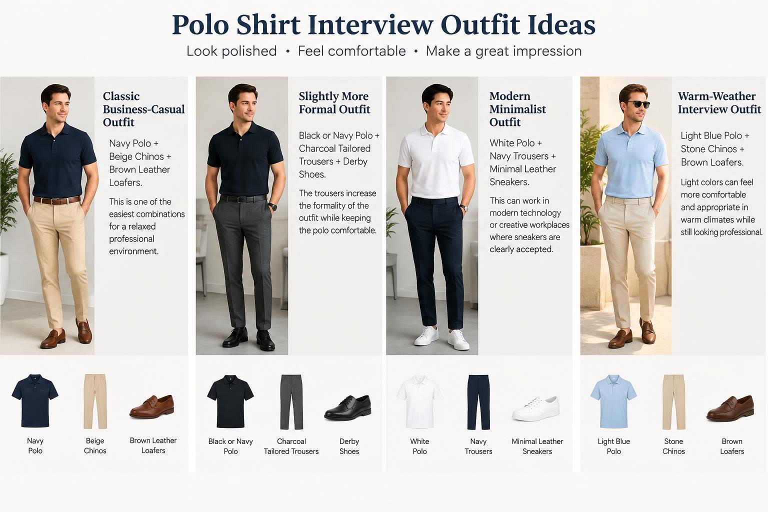 Polo Shirt Interview Outfit Ideas