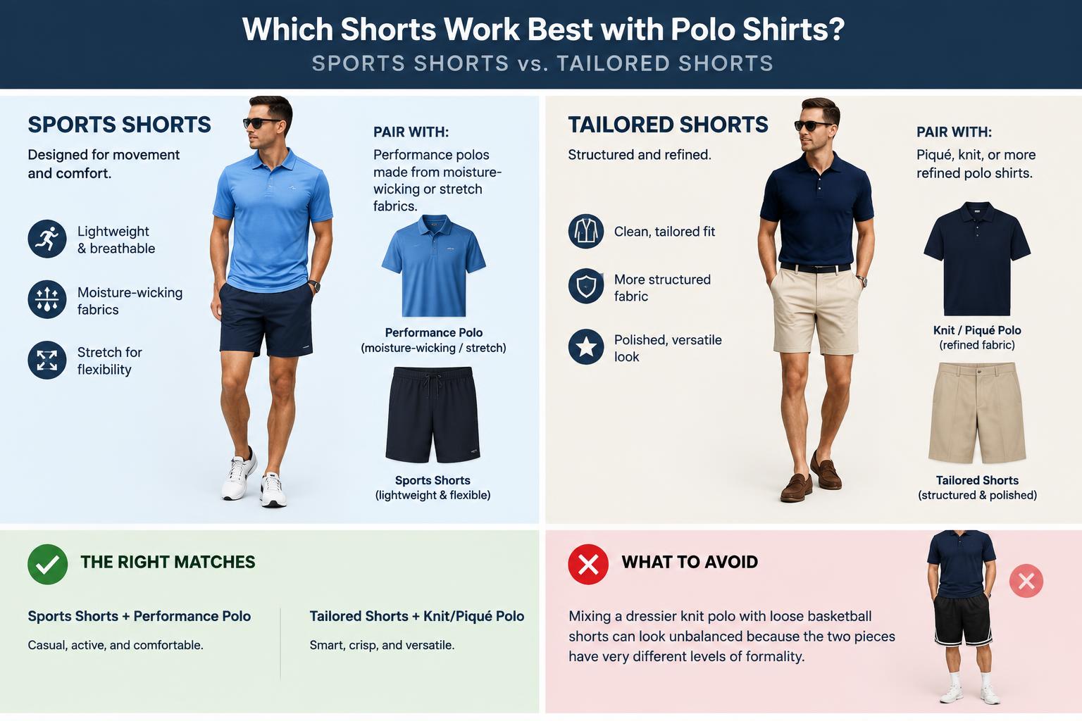 Sports Shorts vs. Tailored Shorts