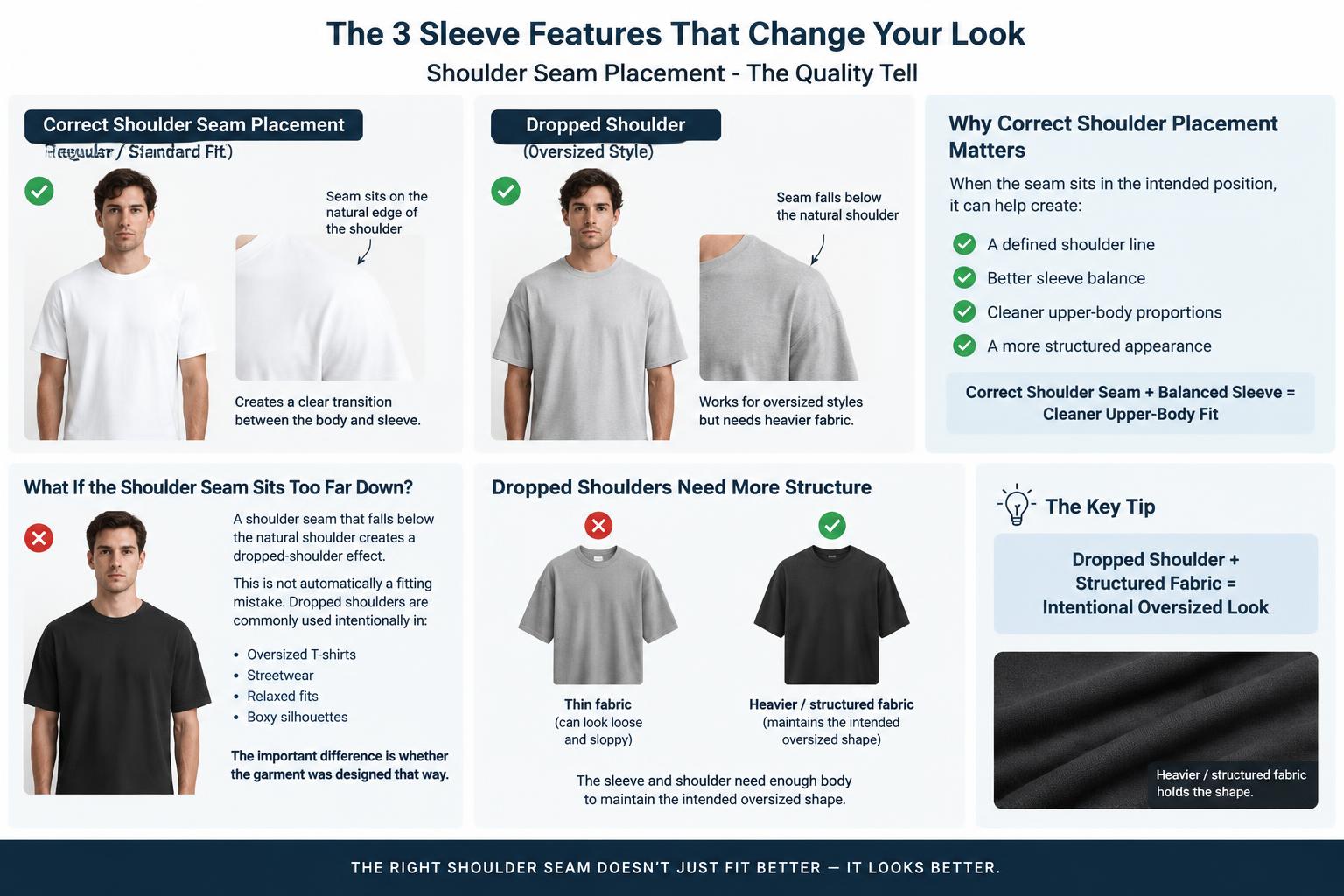The 3 Sleeve Features That Change Your Look Shoulder Seam Placement The Quality Tell