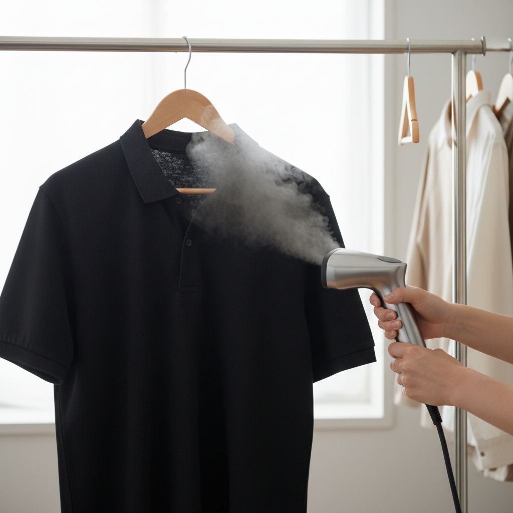 Use a Steamer or Low Heat Iron Polo care guide 2