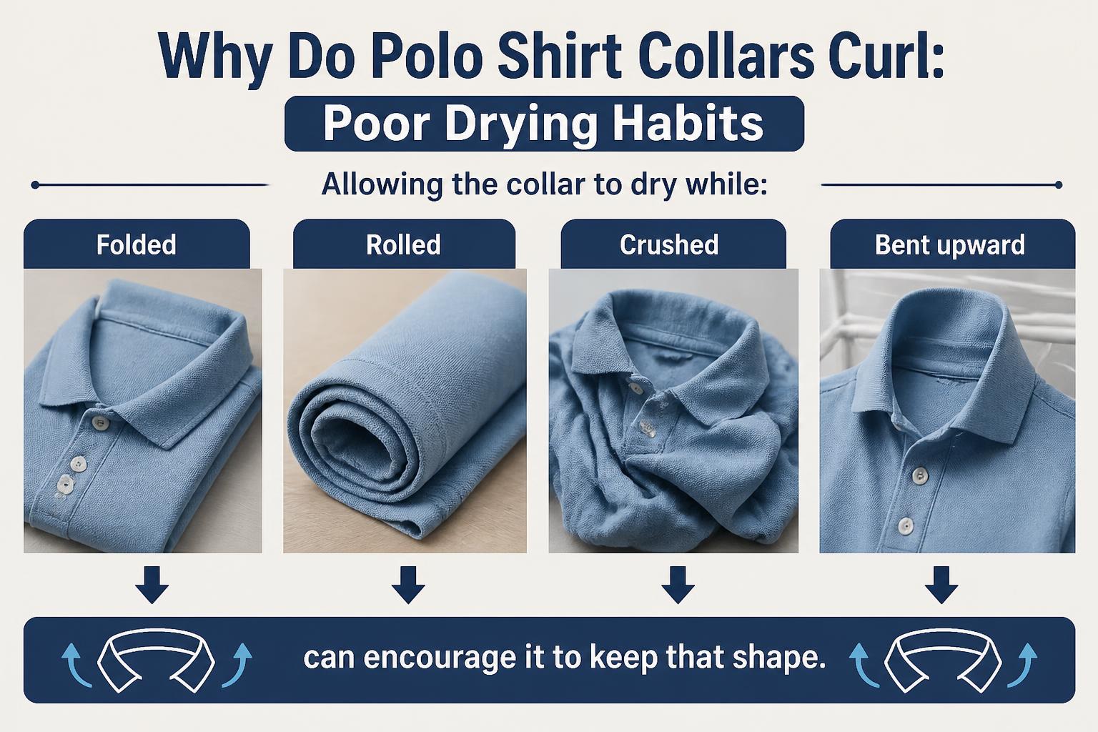Why Do Polo Shirt Collars Curl Poor Drying Habits
