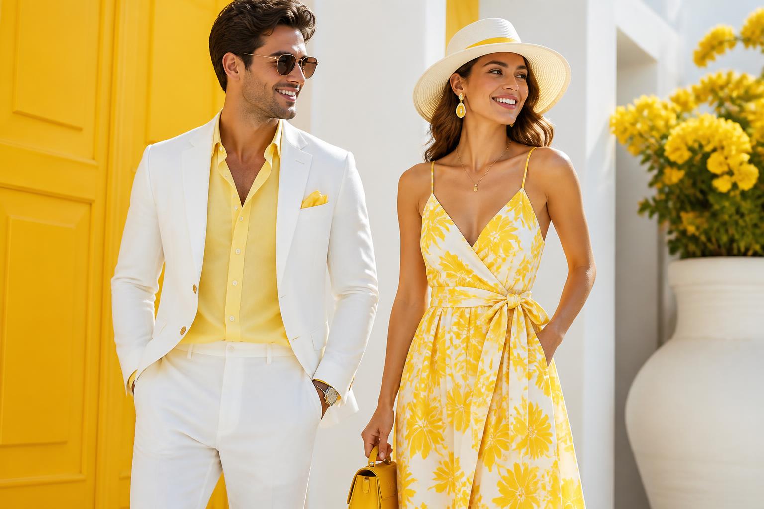 Yellow and White Bright and Cheerful fashion for men and women 1