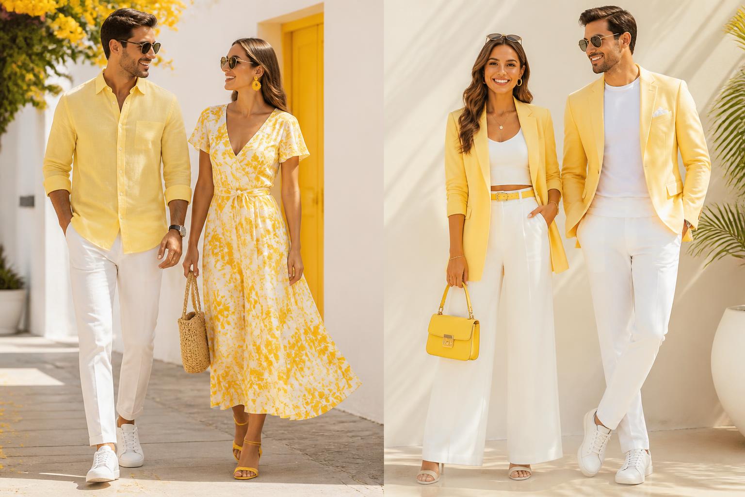 Yellow and White Bright and Cheerful fashion for men and women 2