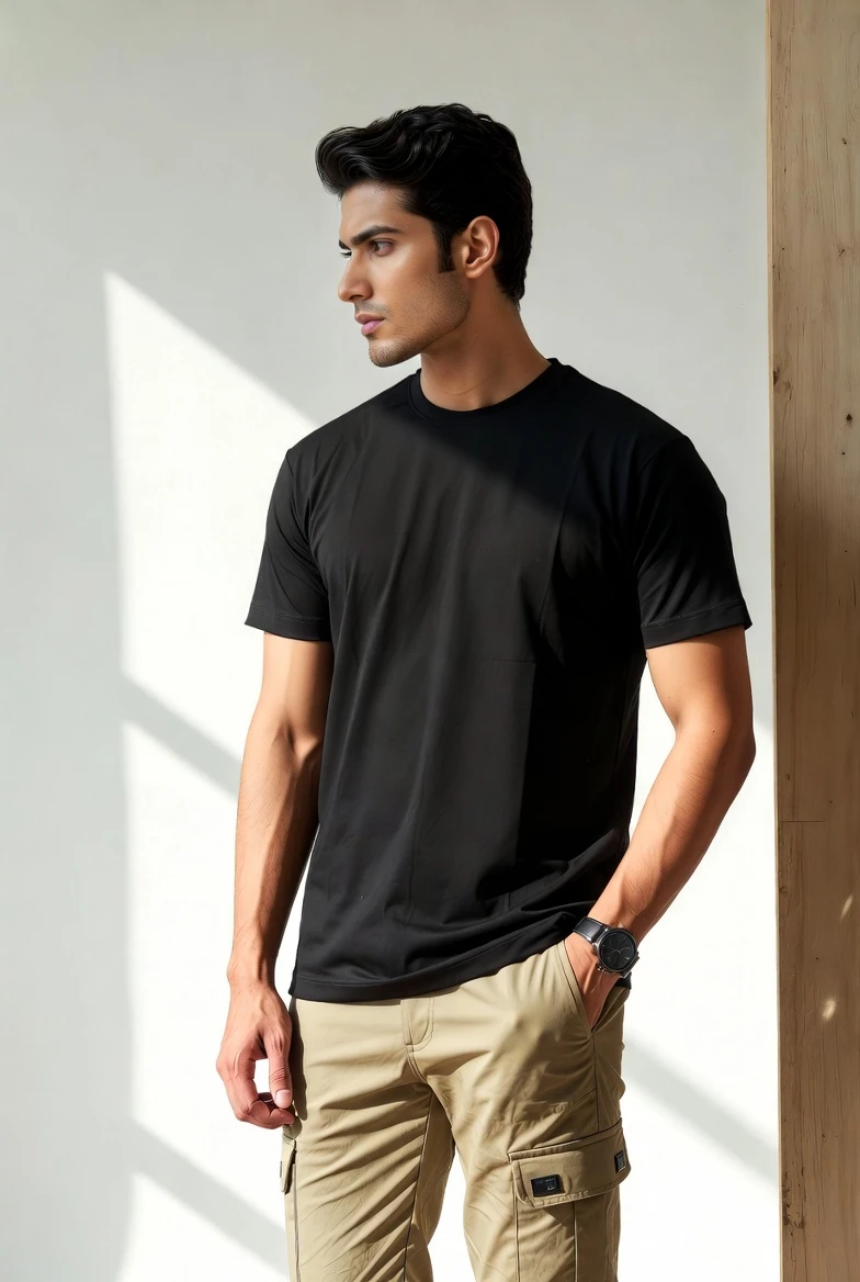 Color Combinations for Mens Daily Wear Black Beige 3