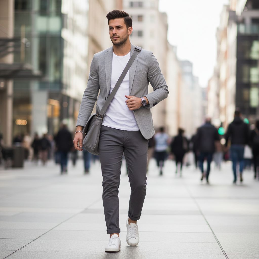 Color Combinations for Mens Daily Wear Grey White 3