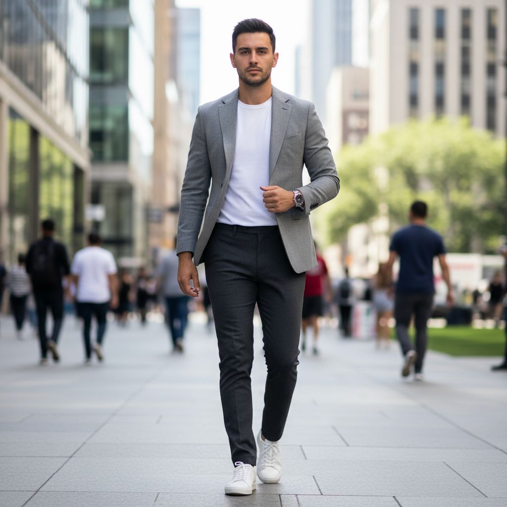 Color Combinations for Mens Daily Wear Grey White