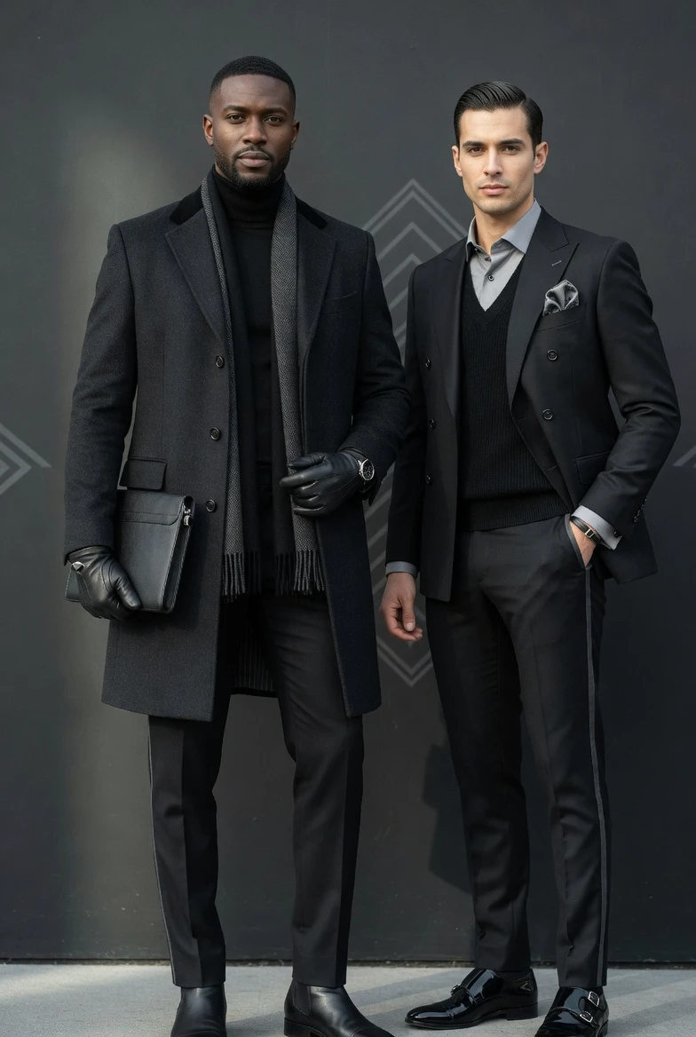Color Combos That Instantly Look Elegant Black Grey wear by men