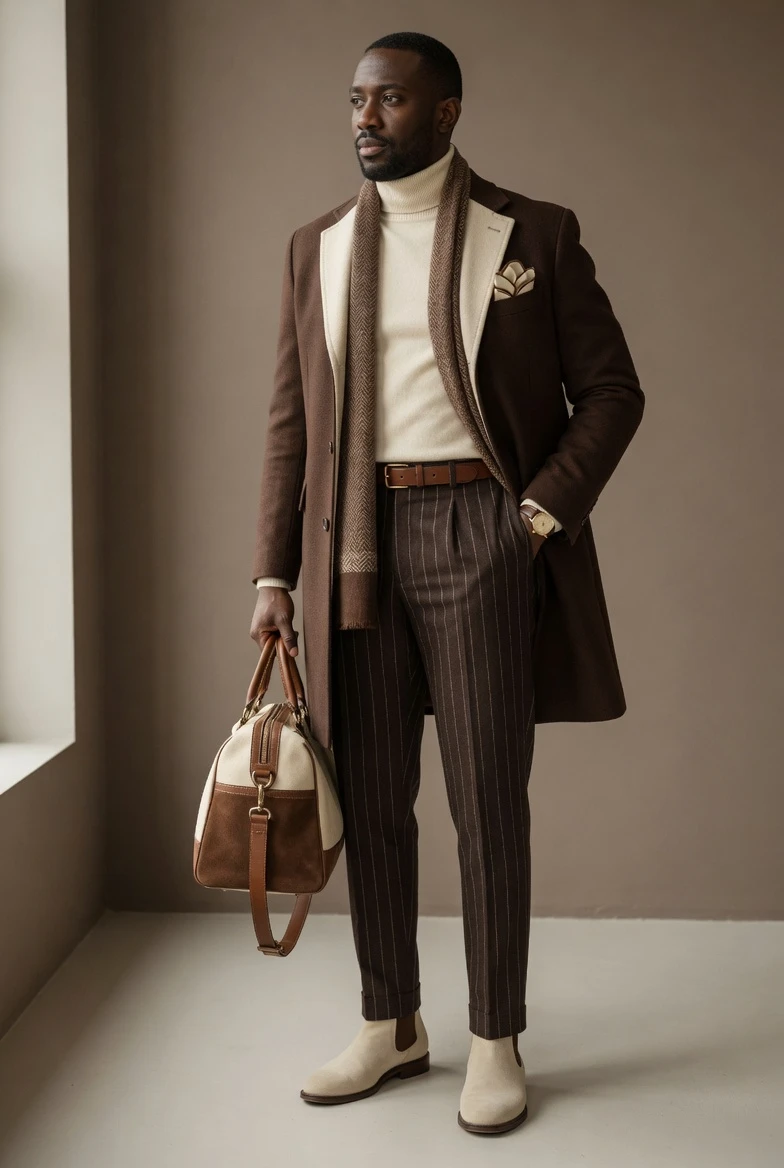 Color Combos That Instantly Look Elegant Brown Cream wear by men 6