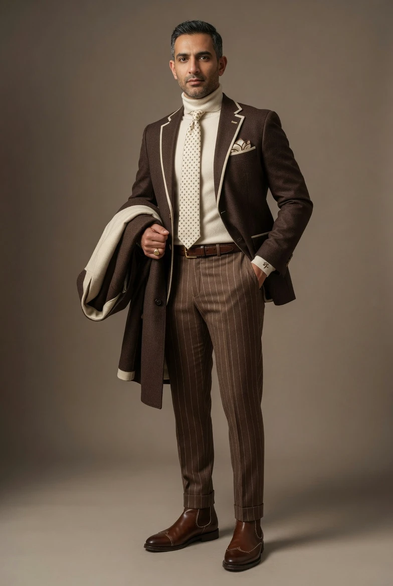 Color Combos That Instantly Look Elegant Brown Cream wear by men 7