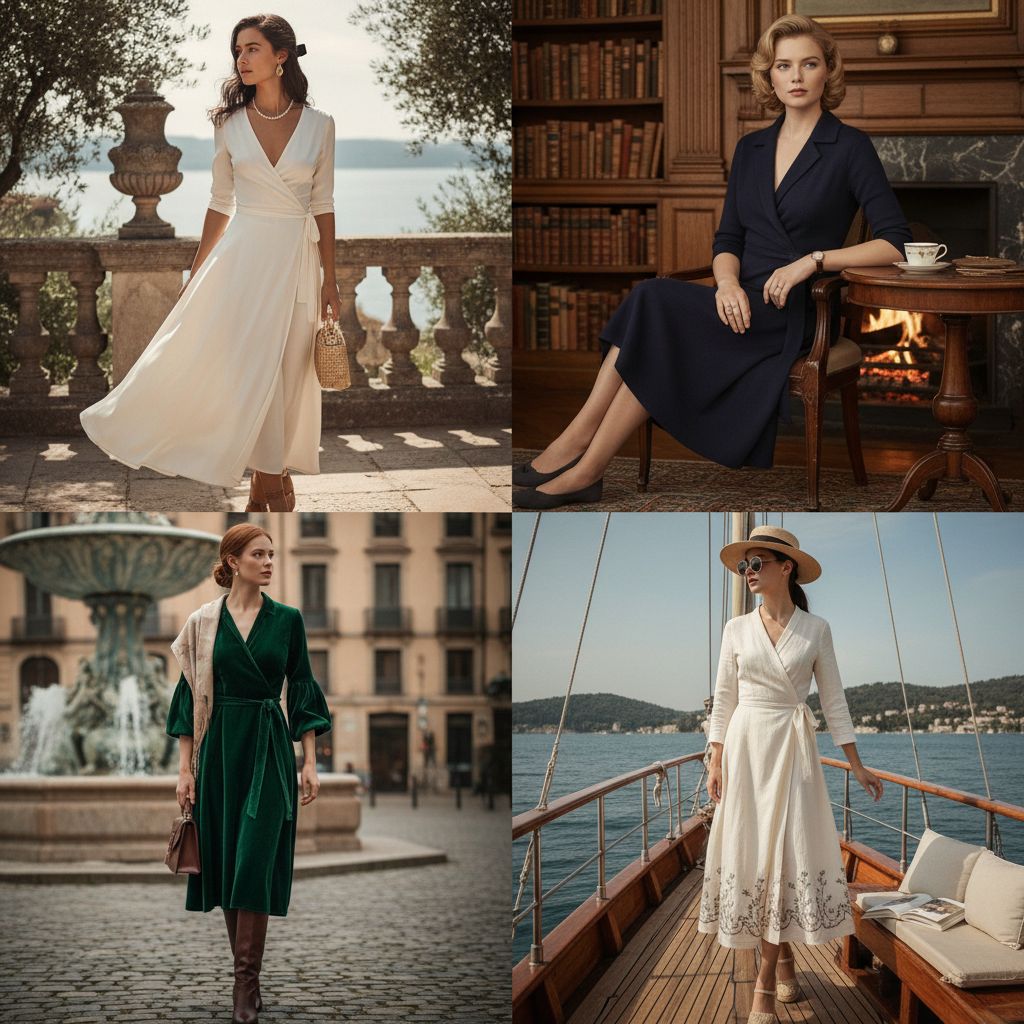 Dresses Every Old Money Elegant Lady Must Have The Wrap Dress wear by beautiful young Women 3