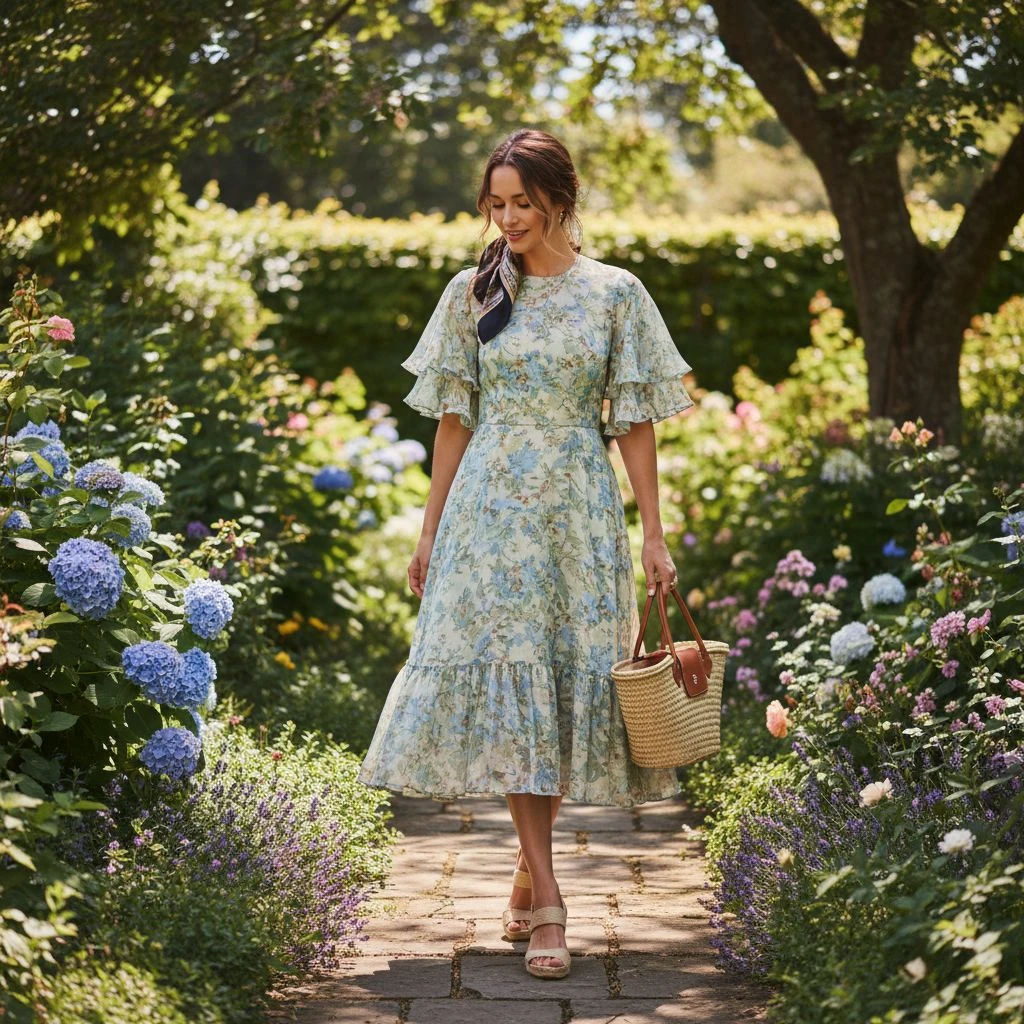 Flutter sleeves airy movement adds a romantic and elegant touch to garments.