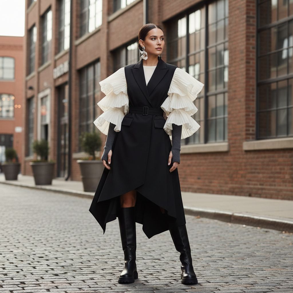 Layered sleeves consist of multiple fabric layers that add depth, texture, and movement to the garment