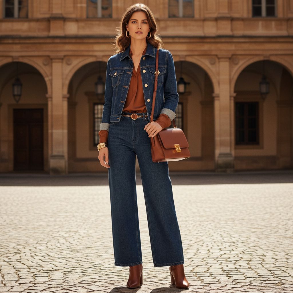 Luxury Fashion Womens Color Combos That Look Instantly Elegant Denim and Chestnut 2