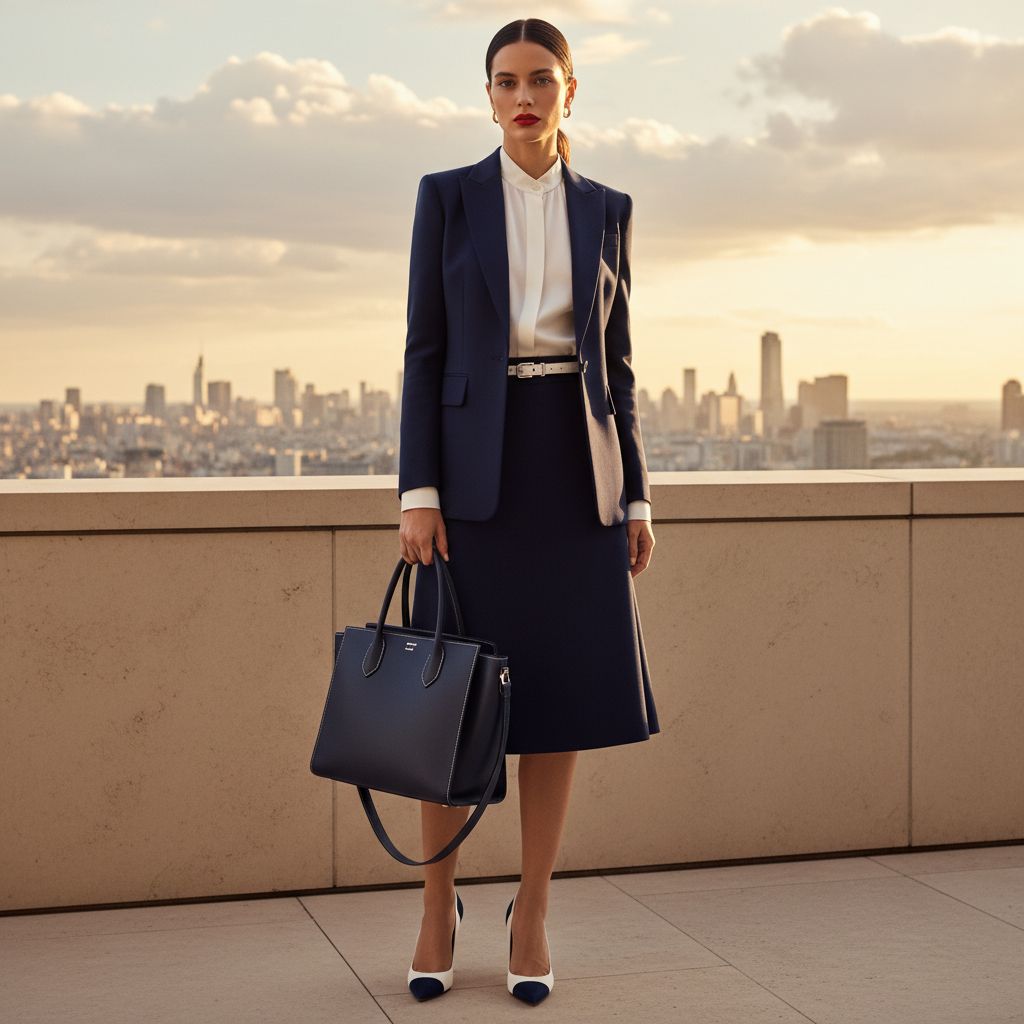 Luxury Fashion Womens Color Combos That Look Instantly Elegant Navy and White 1