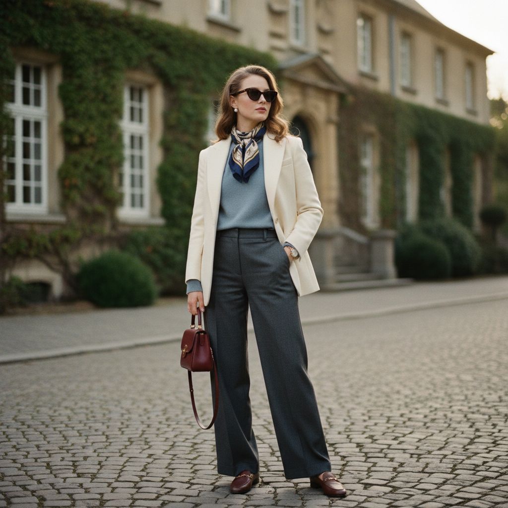 Old Money fashion Understated Luxury wear by a beautiful young Women 3 1