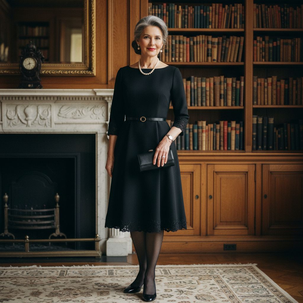 Old Money fashion Understated Luxury wear by a beautiful young Women