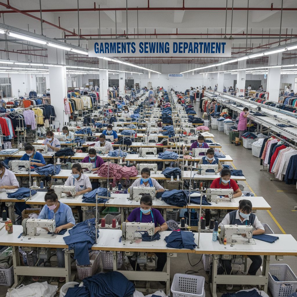 Process Flow Chart for Garments Sewing Department 3