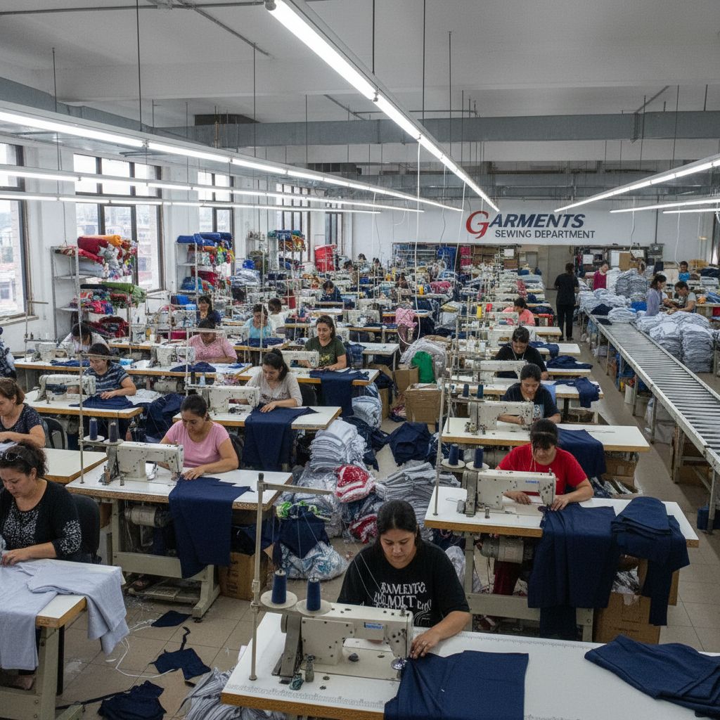 Process Flow Chart for Garments Sewing Department 4